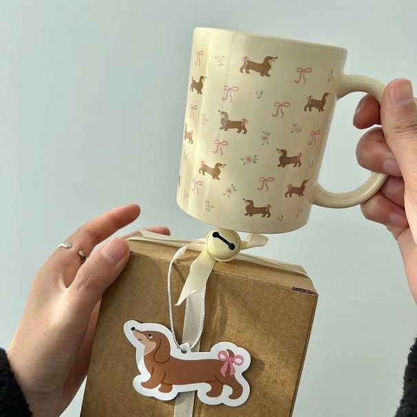 Cute Dachshund Puppy Mug Ins Style High Value Home Water Cup_maomaolike.com