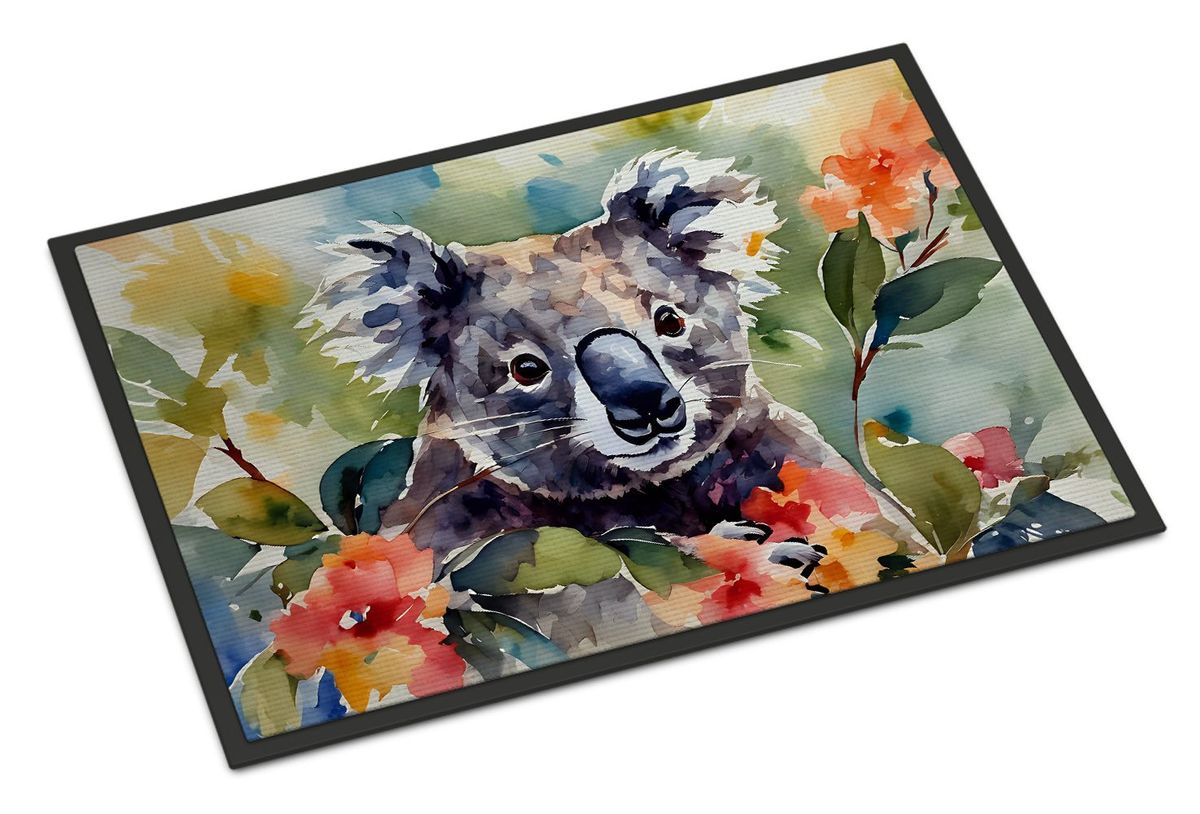 Koala Doormat Front Door Mat Indoor Outdoor Rugs For Entryway, Non Slip Washable Low Pile, 24H X 36W_maomaolike.com