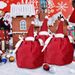 5Pcs Christmas Drawstring Bags Christmas Hat Design Flannel Gift Wrapping Bag Small Goodie Candy Snack Bag Party Favor Treat Pouch Bags For Holiday Birthday Xmas New Year Wedding Party Supplies_maomaolike.com