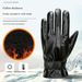 Semi-u double line men's gloves plus fleece thickened warm gloves Cycling waterproof cold autumn and winter gloves_maomaolike.com