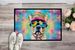 French Bulldog Hippie Dawg Doormat Front Door Mat Indoor Outdoor Rugs For Entryway, Non Slip Washable Low Pile, 24H X 36W_maomaolike.com