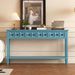 Rustic Entryway Console Table,60" Long Sofa Table With Two Different Size Drawers And Bottom Shelf For Storage_maomaolike.com