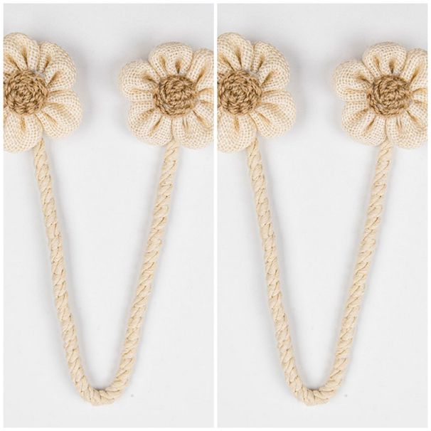 Twisty Fun Handmade Creative Cotton Linen Internet Celebrity New Flower Sheer Super Fairy Curtain Tiebacks_maomaolike.com