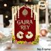 Gajra Rey Traditional Indian Festival Painting Poster, Rich Red-toned Ornate Ethnic Decorative Poster, Vibrant Cultural Design With Floral Garlands_maomaolike.com