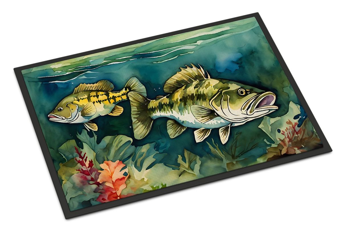 Smallmouth Bass Doormat Front Door Mat Indoor Outdoor Rugs For Entryway, Non Slip Washable Low Pile, 24H X 36W_maomaolike.com