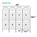 4 Pack Metal Garden Trellis 86.7" X 19.7" Rustproof Trellis For Climbing Plants Outdoor Flower Support Black_maomaolike.com