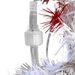 6 Ft Hinged Fraser Fir Artificial Fir Bent Top Christmas Tree, Bendable Santa Hat Style Christmas Tree Holiday Decoration W/1,250 Lush Branch Tips, 300 LED Lights_maomaolike.com
