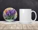 Lavender In Watercolor Large Sandstone Coasters Pack Of 4 Absorbent Round Coasters Decor Gifts For Men Or Women, 4 In, Multicolor_maomaolike.com