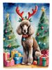 Chocolate Standard Poodle Christmas Reindeer Garden Flag Mailbox Flag Decorative Yard Flag Banner Outside Patio Artwork Yard Flower Beds, Garden Size, Multicolor_maomaolike.com