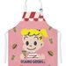 Japanese Style Harada Ritsu High-Quality Cartoon Apron For Girls, Cute Home Kitchen Oil-Proof Cooking Smock_maomaolike.com