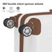Brown 3-Piece Premium ABS Luggage Set-20", 24", And 28" Suitcases With Multi-Position Handle, Silent Spinner Wheels, And TSA-Approved Lock-Durable, Stylish, And Spacious Travel Gear_maomaolike.com