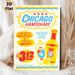 Chicago Handshake Painting Poster, Vibrant Retro Graphic Poster, Eye-catching Drink Combo Print, Suitable For Bars, Diners And Casual Home_maomaolike.com