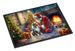 Australian Shepherd And Santa Claus Doormat Front Door Mat Indoor Outdoor Rugs For Entryway, Non Slip Washable Low Pile, 24H X 36W_maomaolike.com