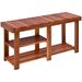 3-Tier Shoe Rack Bench, Acacia Wood Shoe Organizer, Rustic Entryway Bench With Storage Shelves For Entryway, Hallway, Livingroom, Teak_maomaolike.com