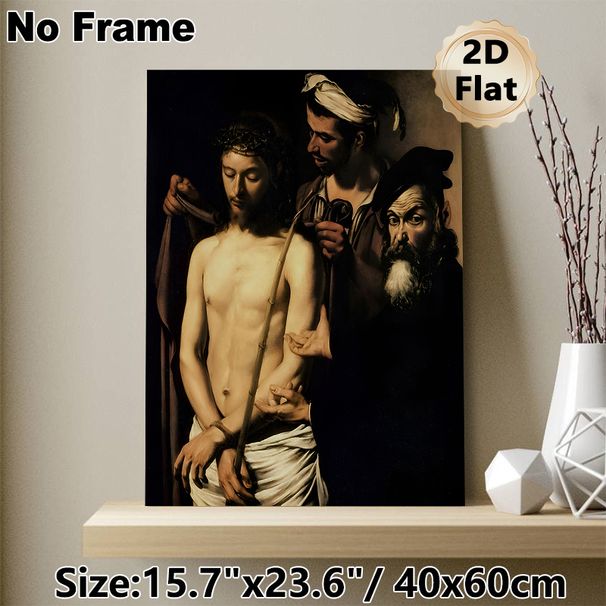 Religious Mocking Of Christ Classic Art Painting Poster, Dramatic Chiaroscuro Realistic Scene Poster, Timeless Religious Artwork Suitable For Home_maomaolike.com