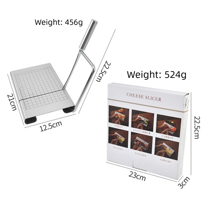 Stainless Steel Blade Cheese And Bread Slicer, Cheese And Butter Slicer With Measurement Scale, Kitchen Baking Gadget_maomaolike.com