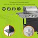 Propane Grill 3 Burner Barbecue Grill Stainless Steel Gas Grill With Side Burner, 37,000 BTU Outdoor Cooking, Patio, Garden Barbecue Grill, Black And Silver_maomaolike.com