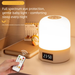 Clock Night Light With Touch Control, Baby Ambiance, Rechargeable, Eye Protection, Sleep Aid, Bedside Lamp For Bedroom_maomaolike.com