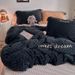 Wholesale INS Style Mixed Fur Ball Retro Polka Dot Milk Velvet Four-Piece Autumn Winter Double-Sided Warm Embroidered 4-Piece Set_maomaolike.com