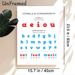 Vowels & Consonants Painting Poster, Clear Red & Blue Typographic Poster, Useful For Learning English Letter Classification And Pronunciation, Ideal_maomaolike.com