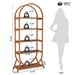 5-Tier Bookshelf, 70.8" Open Bookcase Arched Display Rack_maomaolike.com