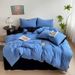 Wholesale INS Japanese Style Yarn-Dyed Minimalist Striped Pure Four-Piece All-Cotton Vintage Mid-Century Washed Cotton 4-Piece Set_maomaolike.com