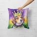 Beagle King Of Mardi Gras Throw Pillow Machine Washable, Indoor Outdoor Decorative Pillow For Couch, Bed Or Patio, 18Hx18W_maomaolike.com