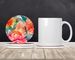 Peonies In Watercolor Large Sandstone Coasters Pack Of 4 Absorbent Round Coasters Decor Gifts For Men Or Women, 4 In, Multicolor_maomaolike.com