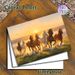 Running Horses Painting Poster, Vibrant Realistic Sunset Grassland Scene Poster, Dynamic Energetic Design, Ideal For Living Room And Office Wall Decor_maomaolike.com