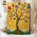 Colorful Tree Of Life Painting Poster, Vibrant Mosaic-style Whimsical Tree Poster, Eye-catching Decorative Artwork Ideal For Living Room, Bedroom And_maomaolike.com