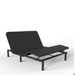 Black Dual-motor Adjustable Electric Bed , With 9-key Remote Control , Easy Assembly,Queen Size Bed Frame_maomaolike.com