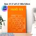 Lakshmi Yantra Painting Poster, Vibrant Orange With Golden Sacred Geometric & Script Poster, Calming Spiritual Decor Ideal For Meditation Room, Home_maomaolike.com
