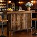 Home Bar Unit, Modern 2-Tier Bar Table With Footrest_maomaolike.com