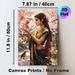Traditional Indian Lady Painting Poster, Exquisite Vibrant Artistic Poster, Elegant Lady In Ornate Sari Among Blooming Cherry Blossoms And Birds_maomaolike.com