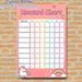 Unicorn Themed Reward Chart Painting Poster, Cute Cartoon Style Poster With Pastel Pink Background, Unicorn & Rainbow Details, Practical For Tracking_maomaolike.com