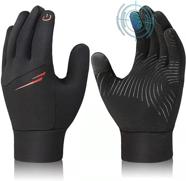 Children's cycling gloves Warm, non-slip and waterproof touch screen outdoor sports skiing full finger gloves_maomaolike.com