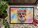 Pomeranian Hippie Dawg Doormat Front Door Mat Indoor Outdoor Rugs For Entryway, Non Slip Washable Low Pile, 24H X 36W_maomaolike.com