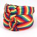 Moon Rainbow Pattern Fabric Headband Knot Printing Female Headband Red Yellow Blue Green Orange Pattern Headband_maomaolike.com