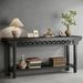 Farmhouse Console Table, 70.8" Narrow Wood Sofa Table With Storage_maomaolike.com