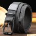 HOT Porous canvas men's pin buckle students youth Korean version of hundred jeans belt military training lengthened female_maomaolike.com