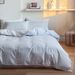 Wholesale INS Japanese Double-Piece Pure Four-Piece All-Cotton Simple Nordic Style Washed Cotton Solid Color 4-Piece Bedding Set_maomaolike.com