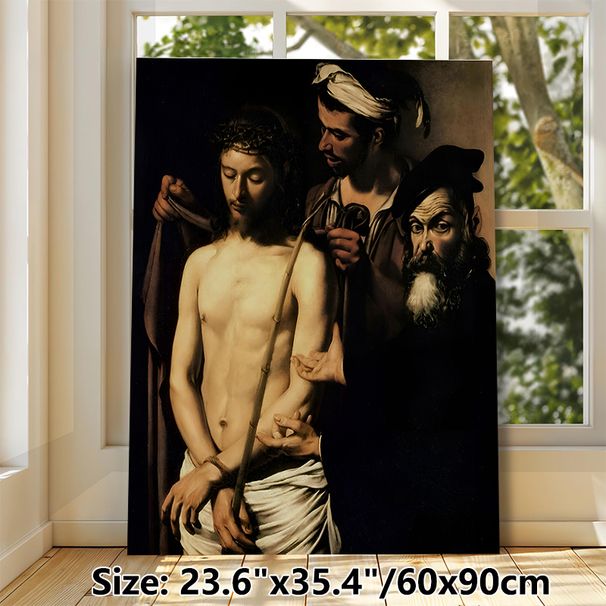 Religious Mocking Of Christ Classic Art Painting Poster, Dramatic Chiaroscuro Realistic Scene Poster, Timeless Religious Artwork Suitable For Home_maomaolike.com