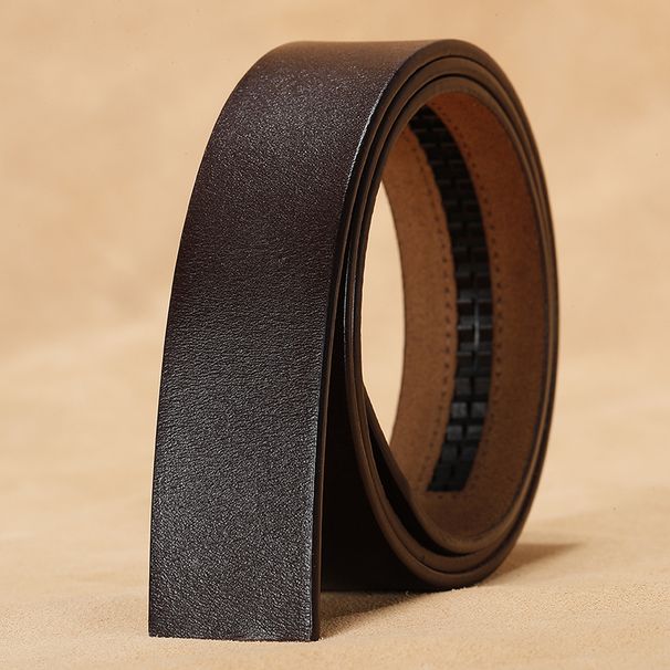 HOT High Quality Cowhide Men's Automatic Without Fashion Genuine Leather Belt for Men No Buckle_maomaolike.com