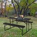 Indoor And Outdoor Folding Picnic Table Bench Set With Wood-like Texture_maomaolike.com