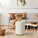 1pc Round Storage Ottoman, Upholstered Vanity Stool, Footrest Stool With Gold Metal Base, Side Table Padded Seat For Living Room Bedroom_maomaolike.com
