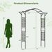 67 X 83 Inch Garden Arch Trellis Metal Pergola Arbor For Climbing Plants_maomaolike.com