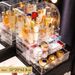 Makeup And Skincare Storage Box Desktop Makeup Box Cosmetics Storage Case Large Capacity Organizer Dustproof Multifunctional Rack_maomaolike.com