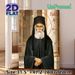 Orthodox Saint Paisios Painting Poster, Traditional Religious Icon Style Poster, Reverent Portrait Of Robed Saint With Halo, Ideal For Home Prayer_maomaolike.com