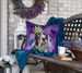 Bluetick Coonhound King Of Mardi Gras Throw Pillow Machine Washable, Indoor Outdoor Decorative Pillow For Couch, Bed Or Patio, 18Hx18W_maomaolike.com