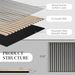 24"x24" Wood Panels For Wall, 4 Pack Acoustic Panels, Sound Absorbing Slat Wall For Interior Wall Decor, Home, Gray_maomaolike.com